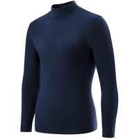 梦特娇 羊绒蚕丝德绒半高领打底衫男士加绒保暖内衣上衣单件秋衣冬