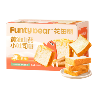 移动端、京东百亿补贴：花田熊 厚切吐司面包  黄油小吐司儿童零食早餐