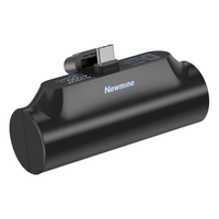 Newmine 纽曼 胶囊充电宝4500毫安时充电宝应急迷你口袋自带Type-c插头移动电源适用华为小米等 黑