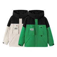 森马 Semir羽绒服男冬季宽松撞色拼接工装风外套款三防机能上衣潮