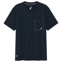 NAUTICA/诺帝卡男装夏季休闲商务风舒适纯棉短袖圆领T恤TO3102