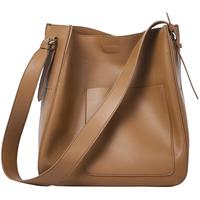 GGN2024时尚真皮女包包高级感小众复古大容量单肩斜挎水桶包