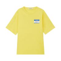 美特斯邦威短袖男重磅t恤夏季舒适纯棉衣服印花圆领男装上衣 牛油黄 L 175 96A