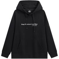 XTEP特步连帽卫衣2024年春季宽松潮流运动上衣976129930321 正黑色 S