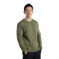 单导2024秋圆领长袖T恤男士速干单向排汗透气遮热抗静电内搭上衣 S 鳄黄色