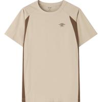 Gap 盖璞 男女装2024夏季瞬时凉感纯棉拼接短袖T恤宽松上衣463318 绿色 XL