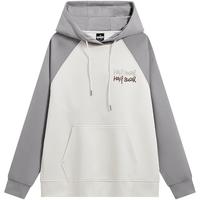 XTEP特步连帽卫衣2024春季潮流长袖运动上衣976127930519 棉花白/泥土灰 S