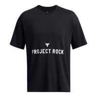 安德玛（UNDERARMOUR） Project Rock强森男子高克重运动休闲短袖T恤1386892 黑色001 L