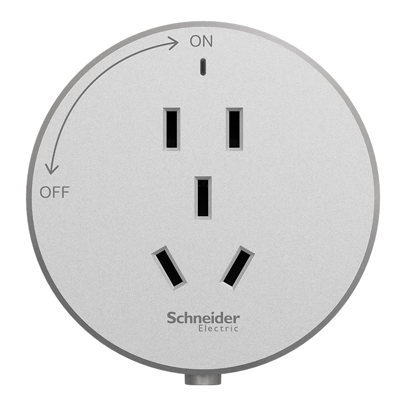  Schneider Electric/施耐德电气 可移动 五孔插座  五孔适配器【星空银】 标准86型
