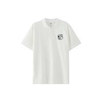 Gap 盖璞 男女装海滩logo纽扣polo领短袖T恤宽松上衣 465588 白色 S