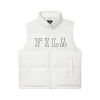 FILA 斐乐 款羽绒服马甲男女装宽松立领保暖外套上衣 水乳白-IV 175/96A/L