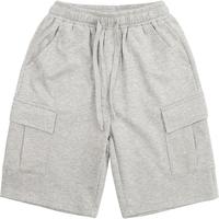 纯一良品（CUNYI）童装男童五分裤儿童短裤2024夏季中大童清爽时尚宽松运动中裤 灰色 140cm