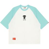  Aape 宽松 男士T恤  S，M，L，XL BLR/蓝白色