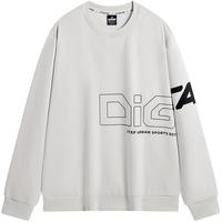 XTEP特步卫衣男秋冬运动长袖上衣休闲圆领套头衫977429920194 古董白 M