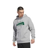 adidas 阿迪达斯 三叶草男装冬季运动连帽卫衣IK7657 中麻灰 A/S