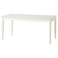 林氏家居奶油风岩板实木脚餐桌小户型简约长方桌LH628R3