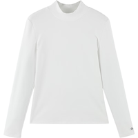 初语罗纹舒绒保暖柔糯T恤女半高领修身打底衫 米白色 L