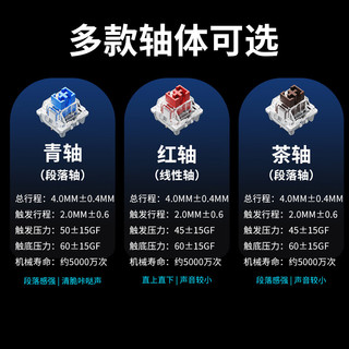  Lenovo/联想 RGB背光 机械键盘  天空蓝 青轴 RGB