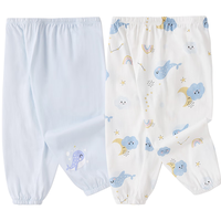 舒贝怡婴儿裤子春夏季薄款宝宝防蚊裤灯笼裤儿童休闲裤星空蓝110CM