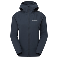 MONTANE盟泰恩TENACITY HOODIE女防风耐磨连帽软壳衣 四向高弹持久防泼水 ECLIPSE BLUE 日蚀蓝 S