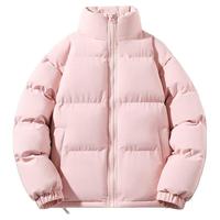 JEEP SPIRIT吉普 棉服秋冬季纯色加厚保暖棉袄宽松连帽短款棉衣外套 粉色. 2XL
