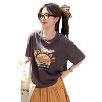 唐狮2024女圆领印花短袖T恤WP