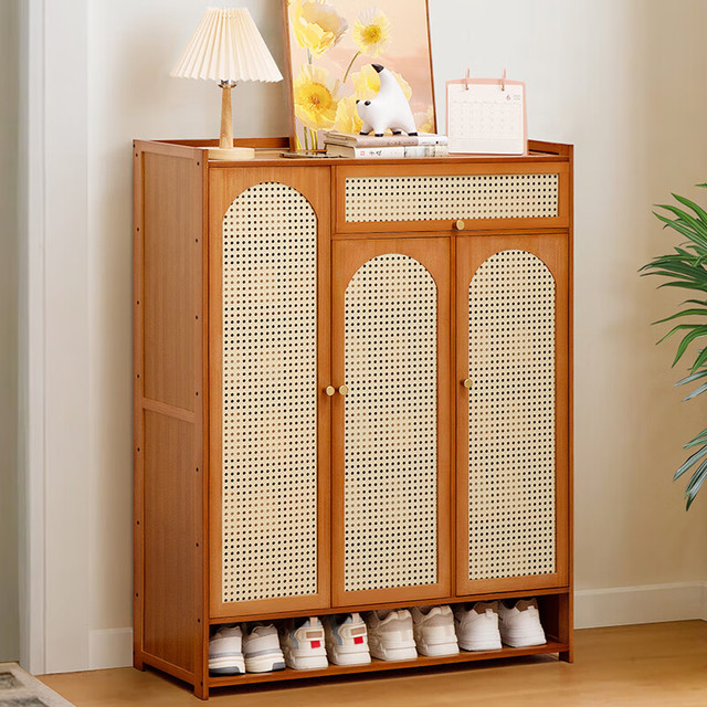 老竹匠 鞋柜378DGNXG-17多层鞋架玄关柜大容量收纳隔断柜