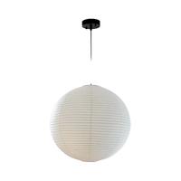 zoxy佐夕日式野口勇纸艺吊灯白色圆球侘寂风复古服装店房间卧室灯 50cm-[RA95全光谱12W暖光灯泡