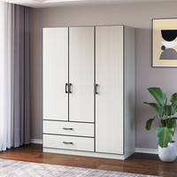 百家邦 全铝合金衣柜 家用卧室衣橱 储物柜 伊丽莎白色