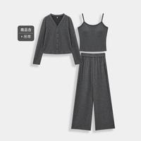 爱依服 2025秋季韩版日常百搭通勤运动简约风修身显瘦上下套裤