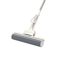 柏图佳28cm海绵拖把家用滚轮式挤水吸水免手洗懒人拖地胶棉墩布拖布 【28cm胶棉拖把】+2块拖把头