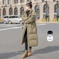 丝柏舍 SPECIAL 【90绒过膝羽绒服】冬装女士时尚连帽长袖保暖外套有大码