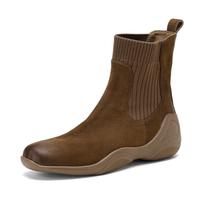 AQUASCUTUM 【英国百年品牌】粗跟深口高级舒适圆头百搭日常通勤柔软女靴子