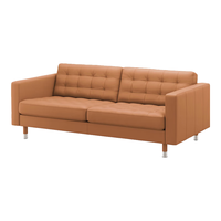 宜家（IKEA） 兰德克纳三人客厅头层牛皮真皮沙发皮艺家具 三人金棕沙发/金属支腿