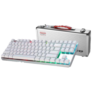 CHERRY 无线蓝牙三模 机械键盘 PBT键帽 魔晶磁轴 白色 RGB
