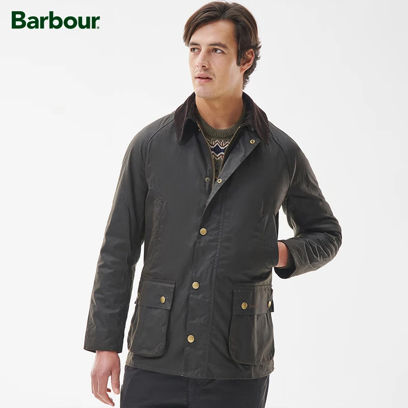  Barbour/巴伯尔 纯棉格纹里 男士油蜡夹克
