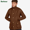 Barbour Ashby男士纯棉格纹里油蜡夹克 棕色 2XL