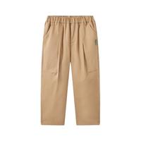 马骑顿 男童25春中大童工装户外露营登山休闲裤 浅卡其 140