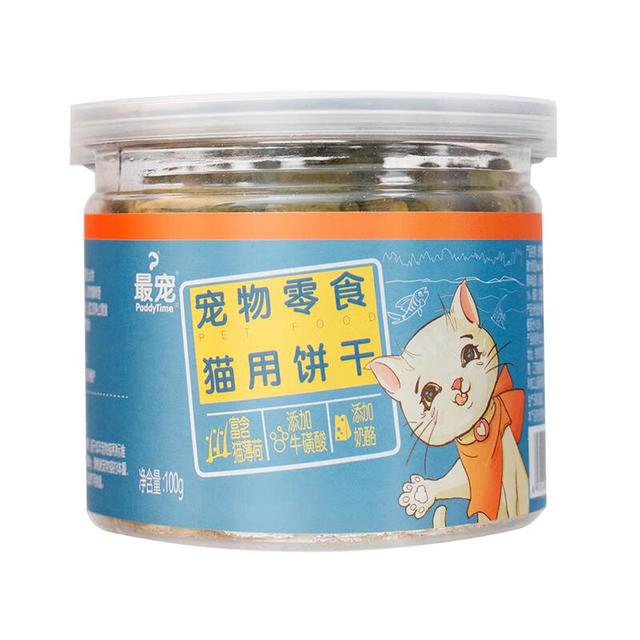 Paddy Time 猫零食小鱼猫饼干 100g猫薄荷