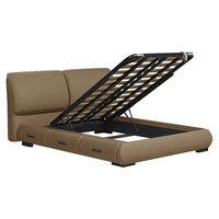 顾家家居 KUKA 云端系列 DS8211B 气动储物牛皮床 奶灰色 左抽屉款 180*200cm