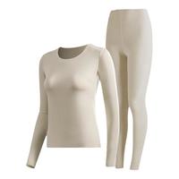 JIANYUN 简云 蚕丝德绒保暖内衣女薄款无痕莫代尔内穿发热秋衣秋裤男套装QC