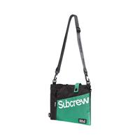 Subcrew潮牌单肩包男女小斜挎包男时尚胸包背包挂腰包帆布学生运动男士信封邮差包 薄荷绿