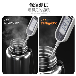 恩尔美（nRMEi）保温保冷杯大容量男士男款316不锈钢茶水分离便携焖泡茶水壶杯子 商务黑600ml【茶水分离升级款】