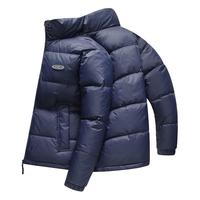 雪中飞 SNOWFLYING羽绒服男式女式加厚立领基础短款保暖休闲面包服23008 藏青蓝 180-145-160