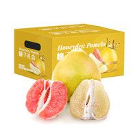 京鲜生 双色蜜柚/柚子 2粒装 净重5-6斤 单果2-3斤 生鲜水果