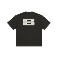 BONELESS 美式情侣潮牌发泡B字印花高街短袖T恤