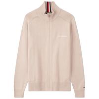 TOMMY HILFIGER Tommy Hilfiger男刺绣纯色商务半高领立领宽松针织开衫外套