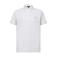 POLOWALK短袖POLO衫男夏季商务休闲翻领polo衫保罗上衣衣服男装 白色 2XL