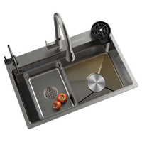 康宝(Canbo)【国补立减15%】水槽大单槽厨房蜂窝压纹纳米不锈钢洗菜盆一体盆