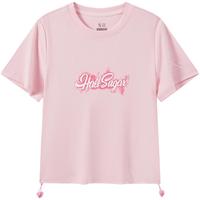 XTEP特步短袖运动T针织衫春夏女976228010475 芍药粉 L